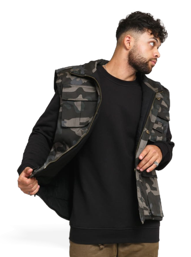 Väst Urban Classics Ranger Vest Grå | BD4014 Dark Grey Camo