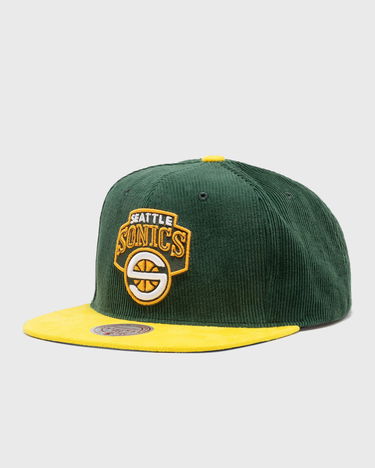 Keps Mitchell & Ness Seattle Supersonics Corduroy Snapback Hat Grön | HS10048-SSUGREN, 1