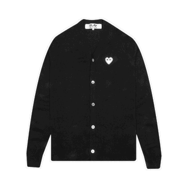 Sweater Comme des Garçons PLAY V-Neck Cardigan Svart | AZ N062 051 1, 0
