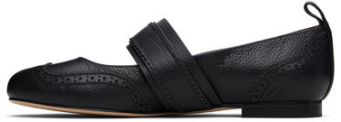 Skovård SHUSHU/TONG SHUSHU/TONG Round-Toe Ballerina Flats Svart | FSDEAC06 LEA252, 2