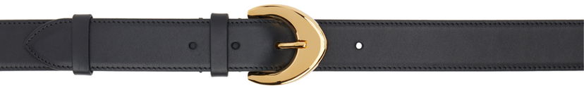 Bälten The Row Leather Belt With Gold-Tone Buckle Svart | W1615-L60