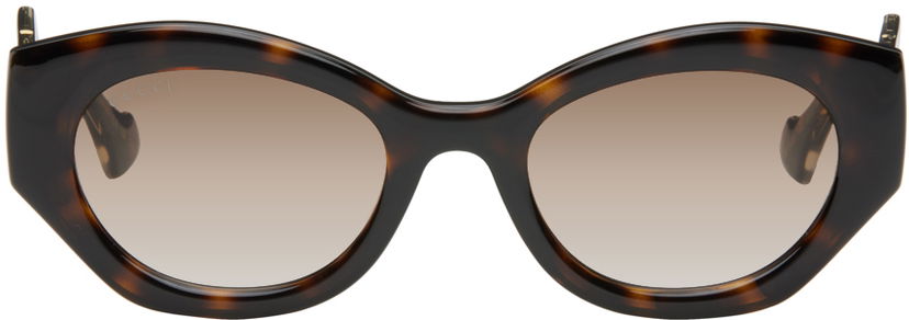 Solglasögon Gucci Brown Geometric Sunglasses Brun | GG1553S
