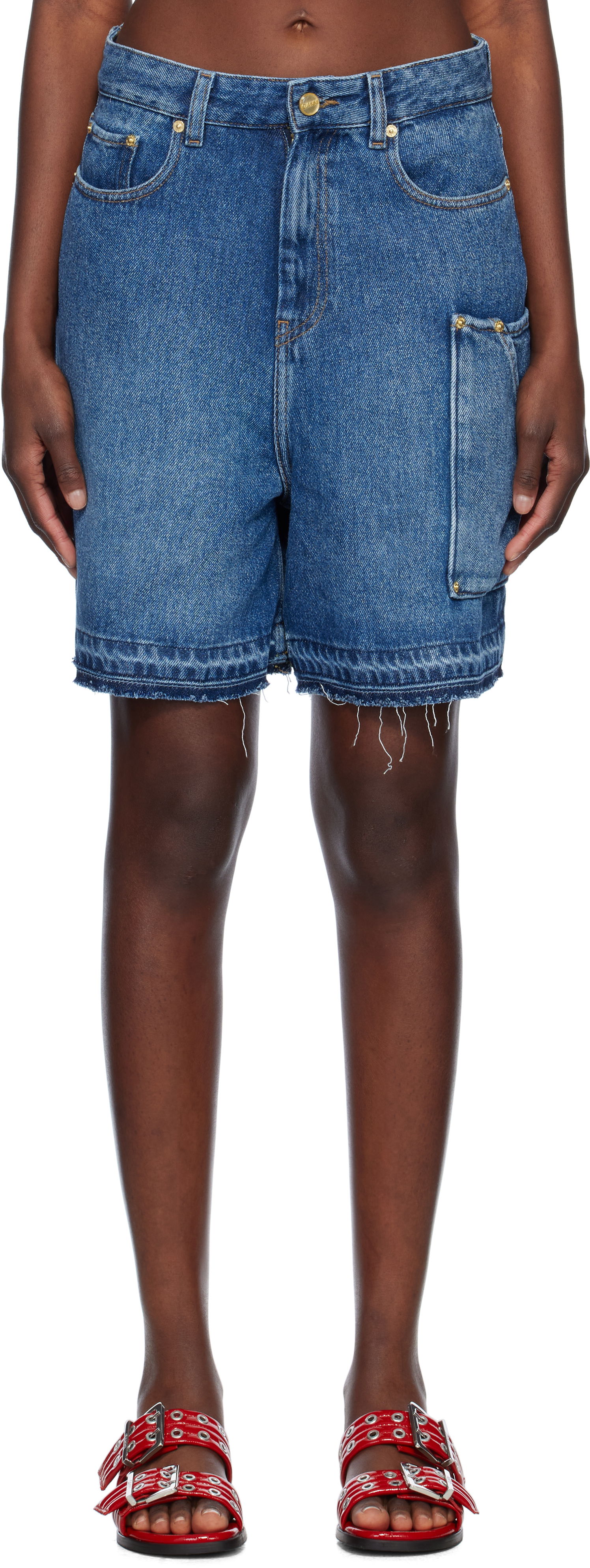 Shorts GANNI GANNI Denim Shorts Blå | J1702, 0