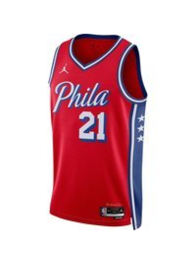 Jersey Jordan Dri-FIT NBA Philadelphia 76ers Statement Edition Swingman Jersey Röd | DO9539-658