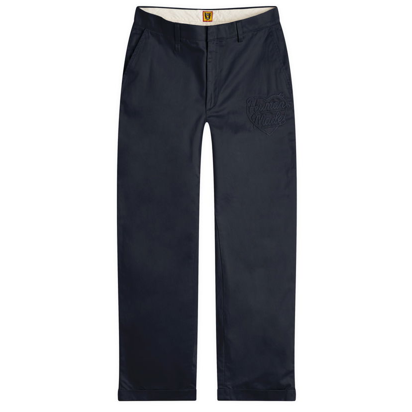 Cargo byxor Human Made Chino Pants With Logo Embroidery Mörkblå | HM28PT013-NY