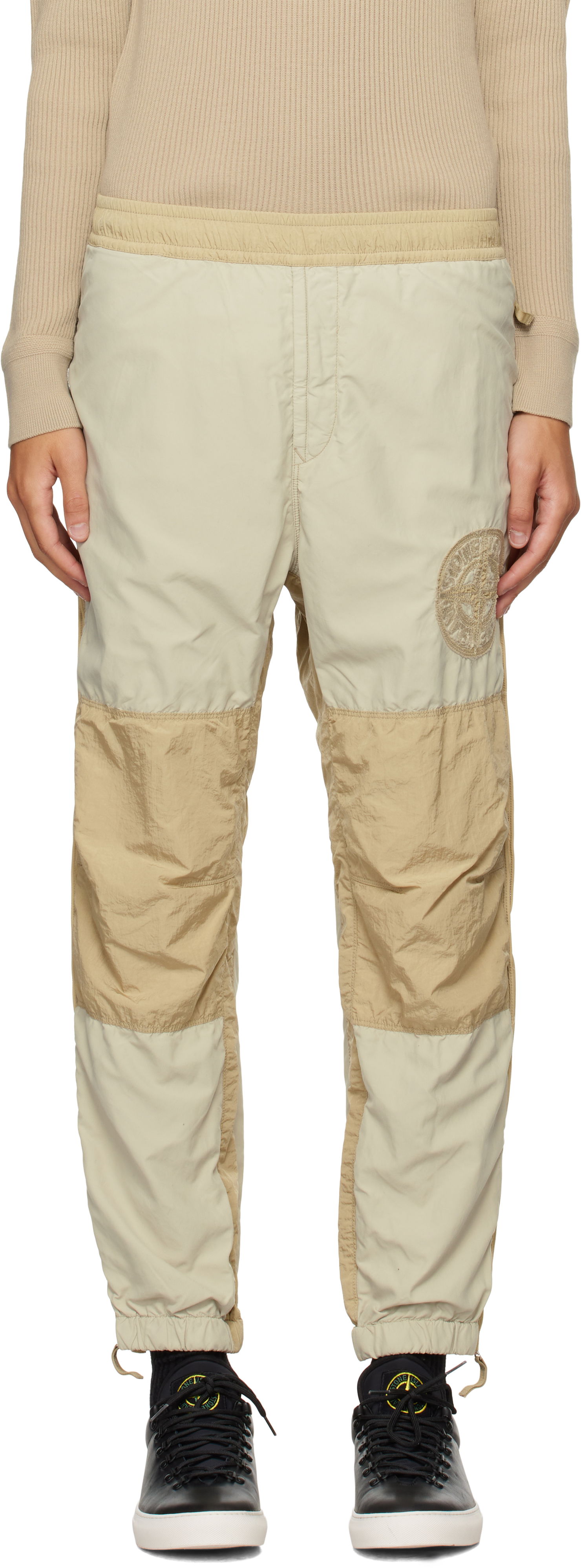 Träningsbyxor Stone Island Brushed Nylon Sweatpants Beige | 8115308M4, 0