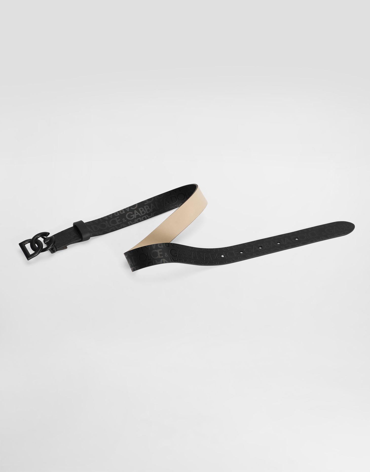 Bälten Dolce & Gabbana Dolce & Gabbana Calfskin DG Logo Belt Svart | EC0083AI66880999, 1