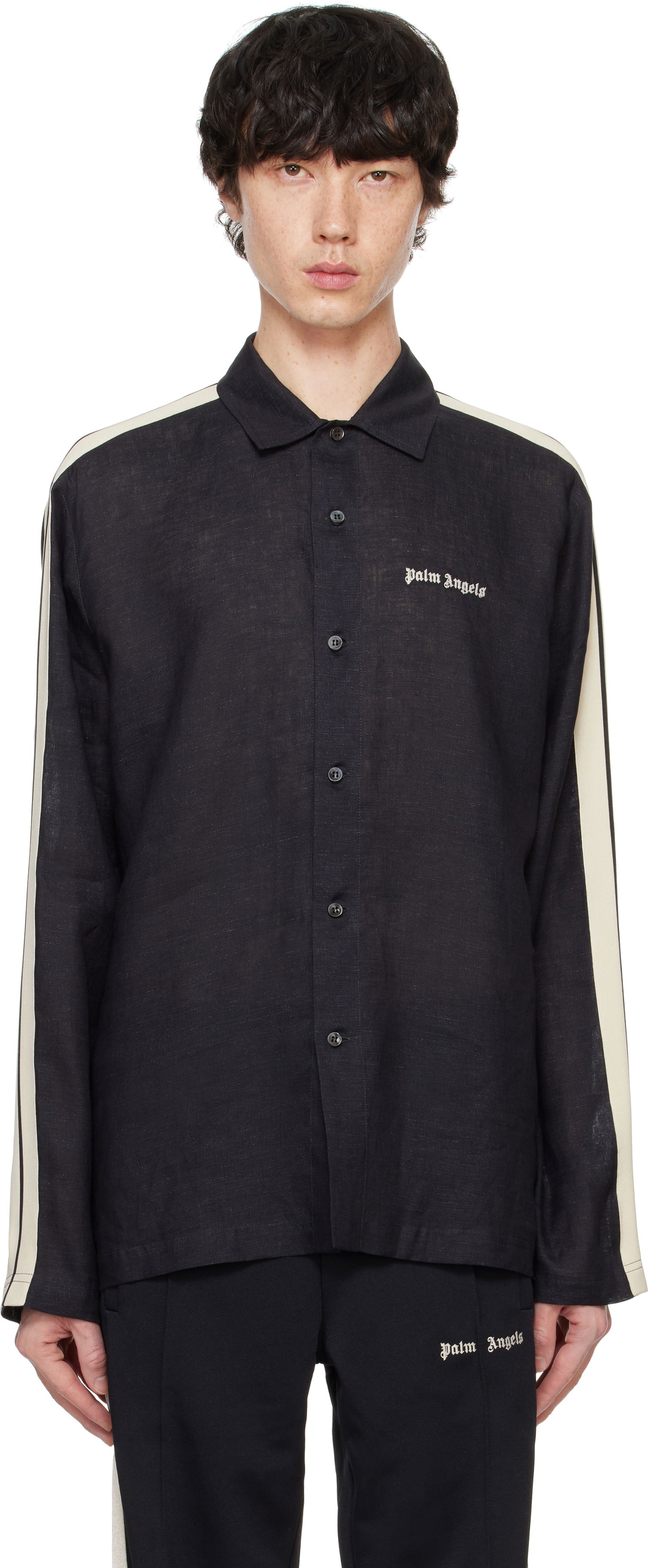 Skjorta Palm Angels Track Svart | PMBD056F24FAB0011103, 0