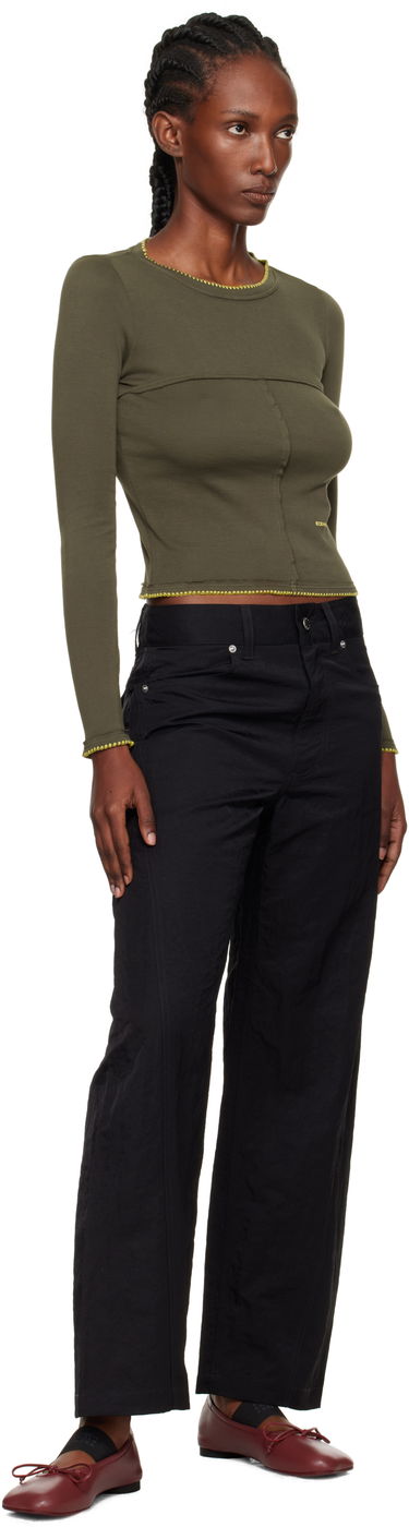 T-shirt Eckhaus Latta Eckhaus Latta Lapped Baby Crewneck T-Shirt Grön | 9100-EL-PF25-CE -, 3