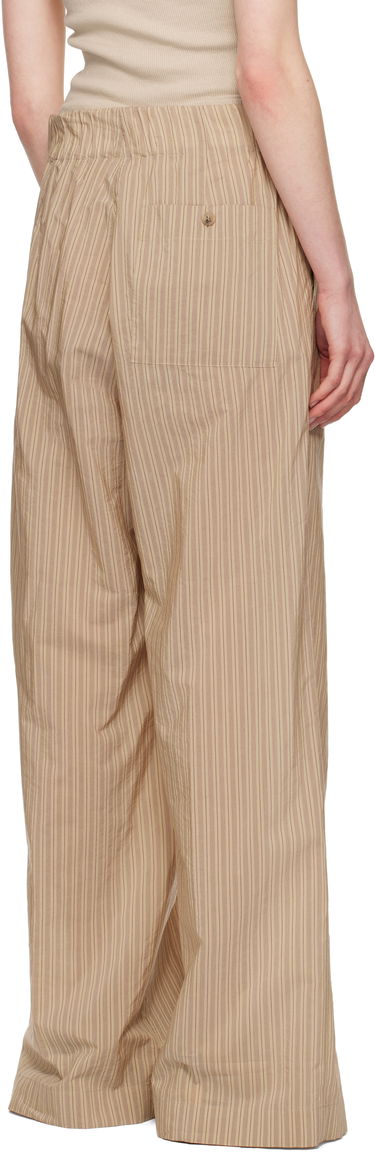 Byxor Dries Van Noten Dries Van Noten Striped Wide-Leg Trousers Beige | 251-010909-1524, 2