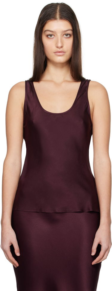Linne Anine Bing Anine Bing Lea Silk Tank Top Bourgogne | A-07-0839-RED15, 0