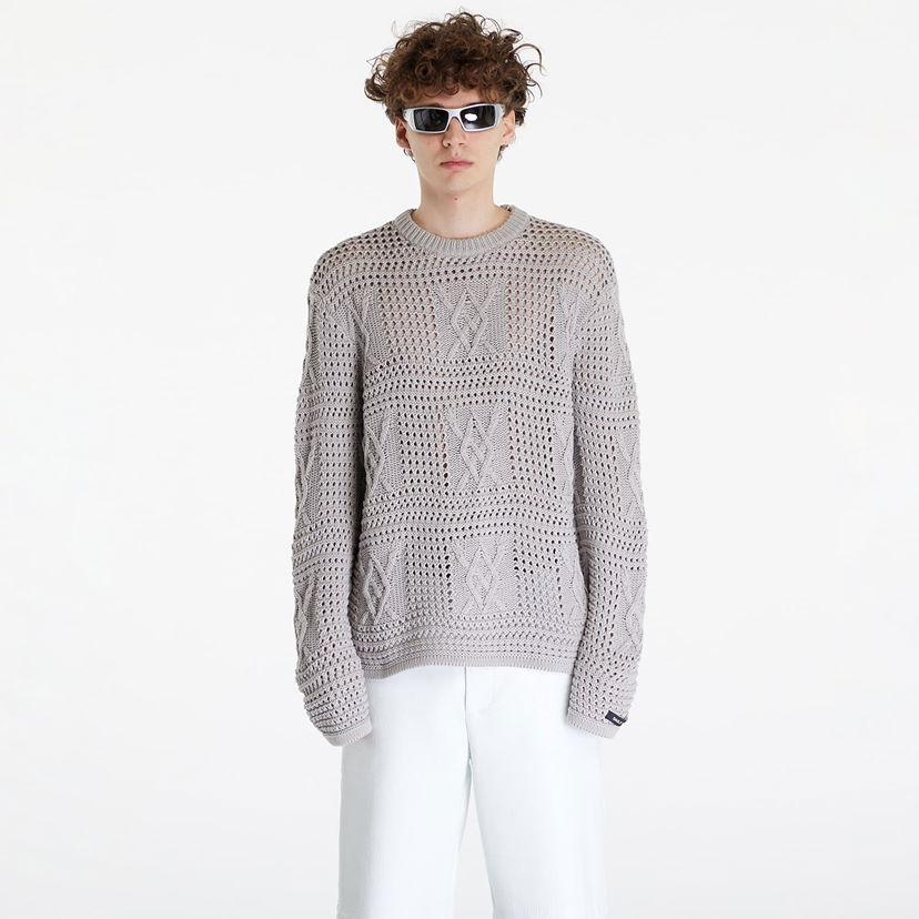 Sweater DAILY PAPER Zuberi Crochet Sweater Grå | 2411038