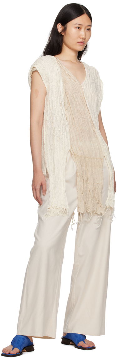 Linne Baserange Baserange Frayed Crinkled Tunic Beige | TOSC-SI-SP24, 3