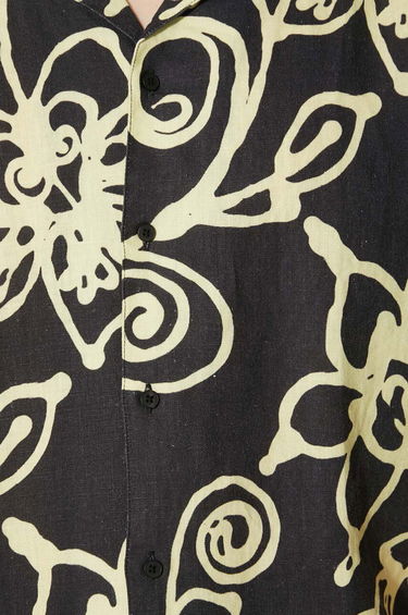 Skjorta Samsoe Samsoe Samsoe Samsoe Regular Fit Floral Print Linen Shirt Svart | M23200085, 5