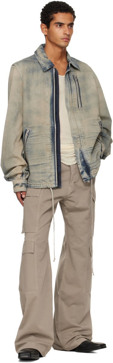 Jacka Rick Owens DRKSHDW Concordians Concealed Zipfront Denim Jacket Blå | DU02E7775 DMP, 3