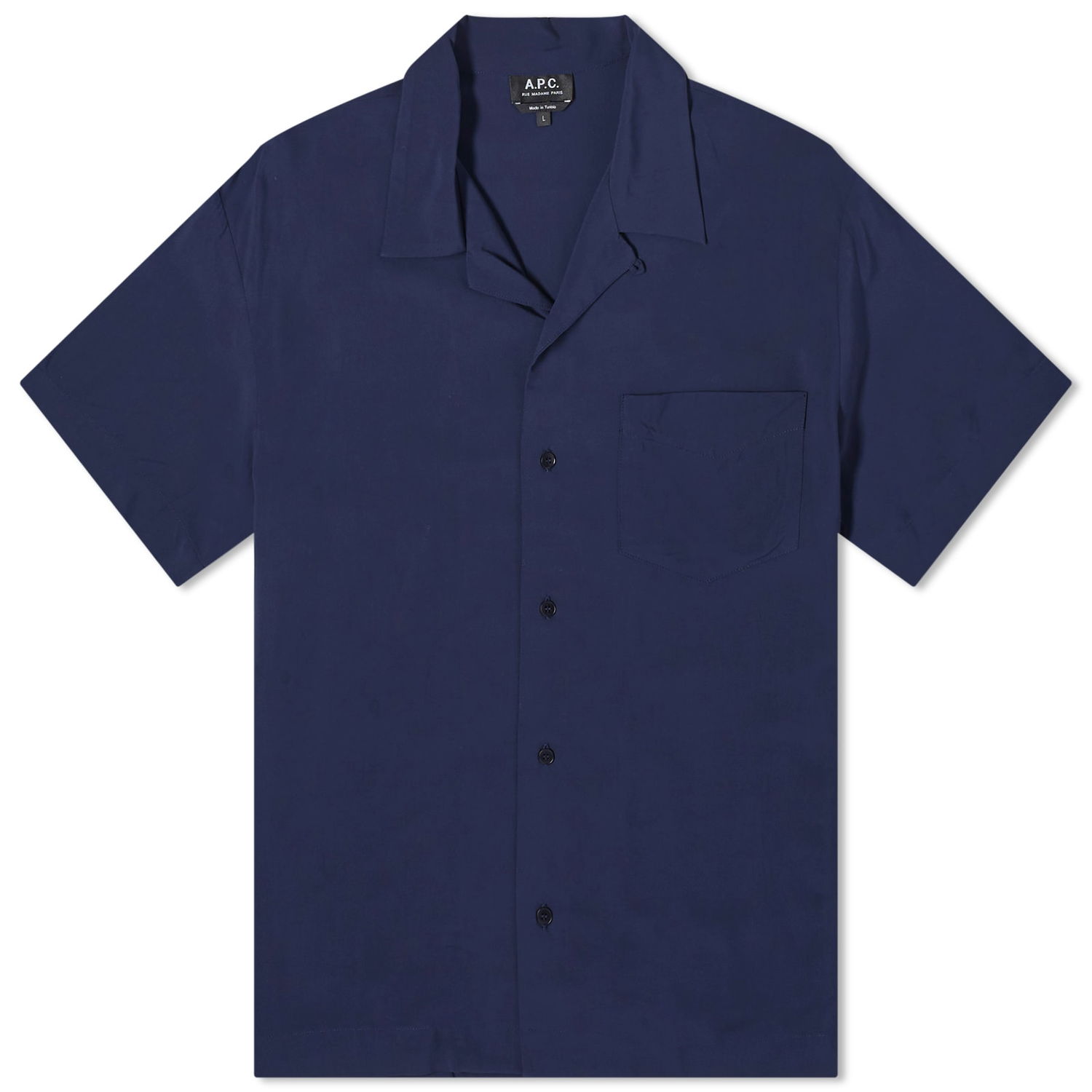 Skjorta A.P.C. Lloyd Vacation Shirt Mörkblå | VIAJA-H12495-IAK, 0