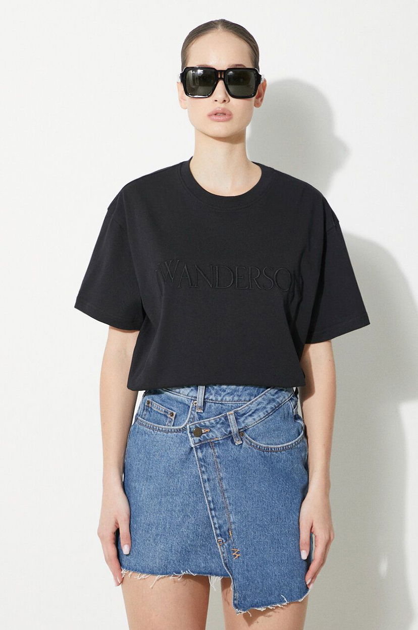 T-shirt JW Anderson Embroidery T-Shirt Svart | JT0218.PG0980.999