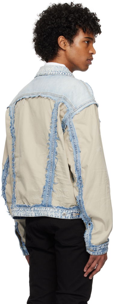 Jacka DSQUARED2 Dsquared2 Super Ripped Mixed Denim Jacket Blå | S74AM1547_S30309, 2