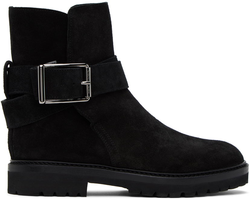 Kläder Manolo Blahnik Manolo Blahnik Hather Suede Ankle Boots Svart | 323-2540-0002