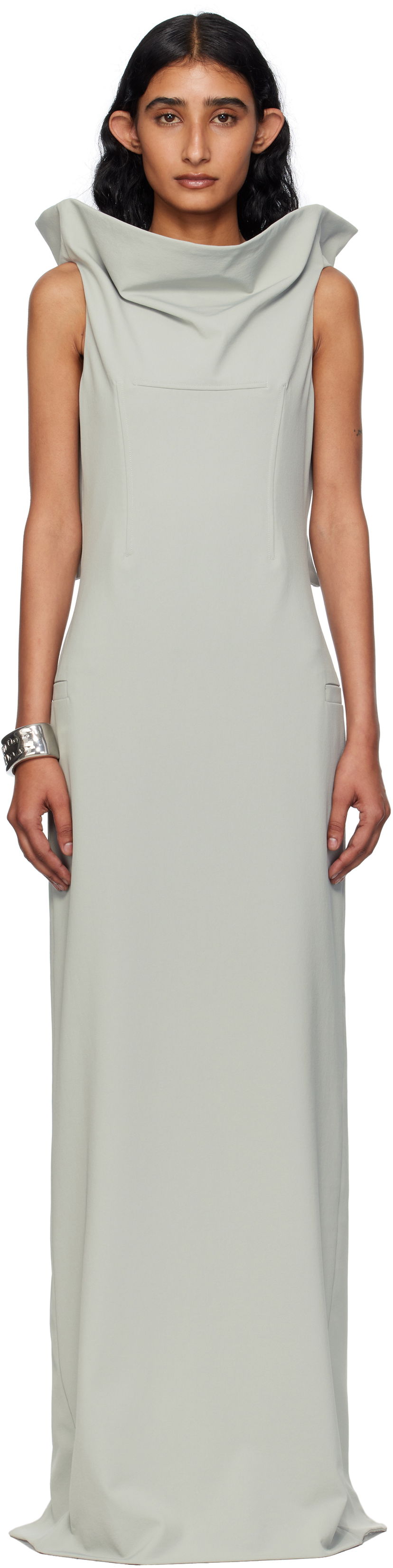Klä Jean Paul Gaultier Jean Paul Gaultier Backless Maxi Dress Grå | 25/03-W-DR045-W002-02