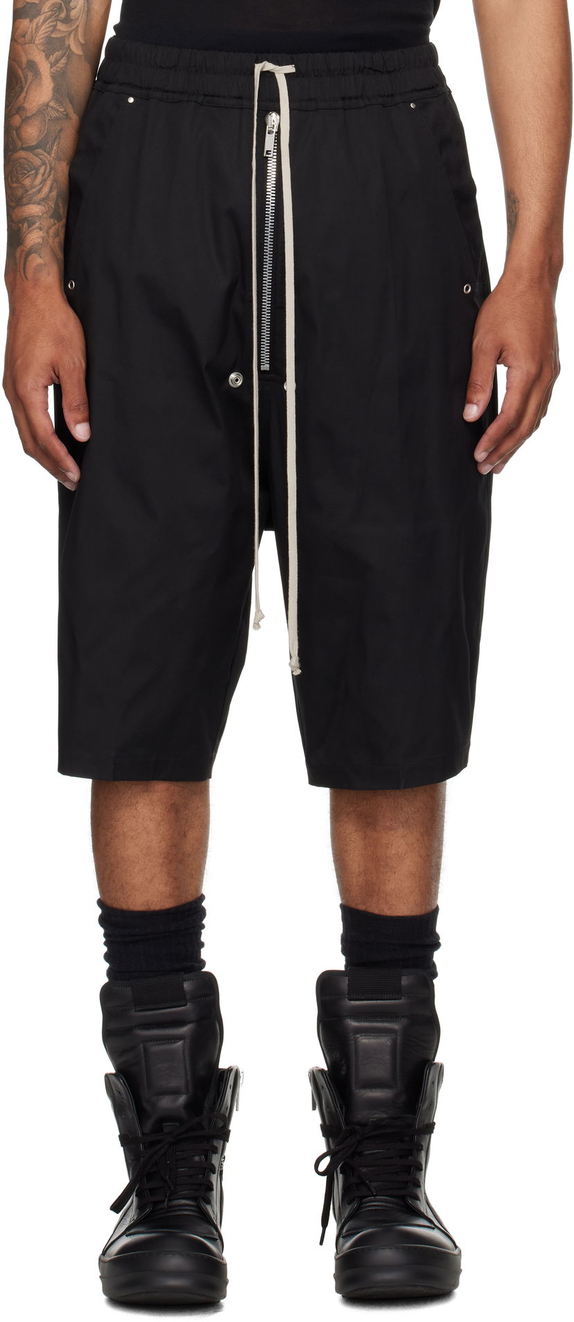 Shorts Rick Owens Rick Owens Bela Pods Shorts Svart | RU02E1349 TE