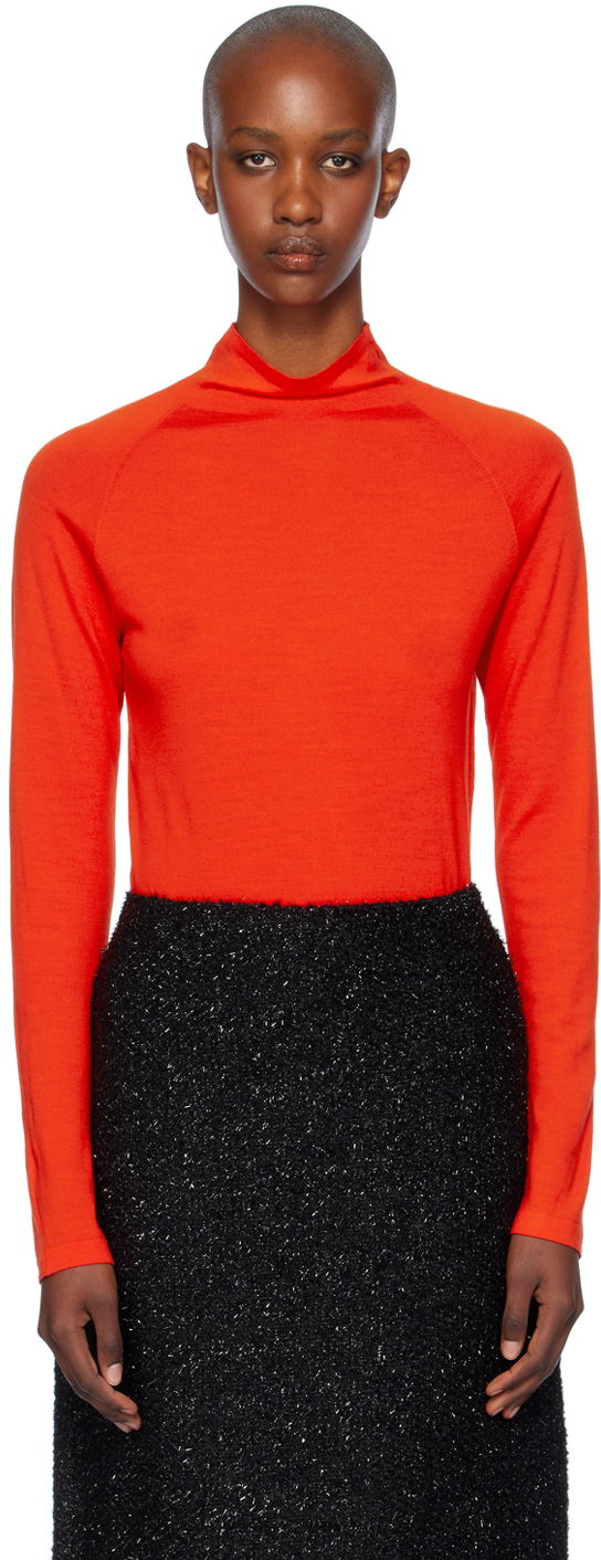 Sweater The Row The Row Honna Turtleneck Top Röd | 8295-Y590