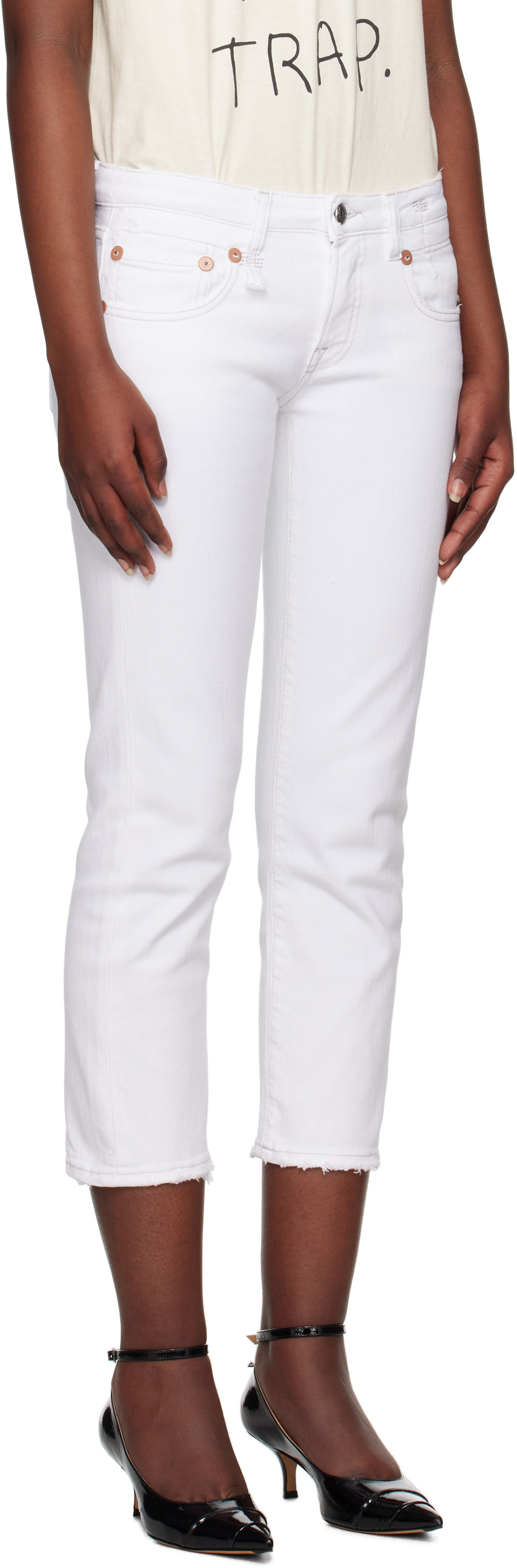 Jeans R13 R13 Boy Straight Cropped Jeans Vit | R13W0091-895A, 1