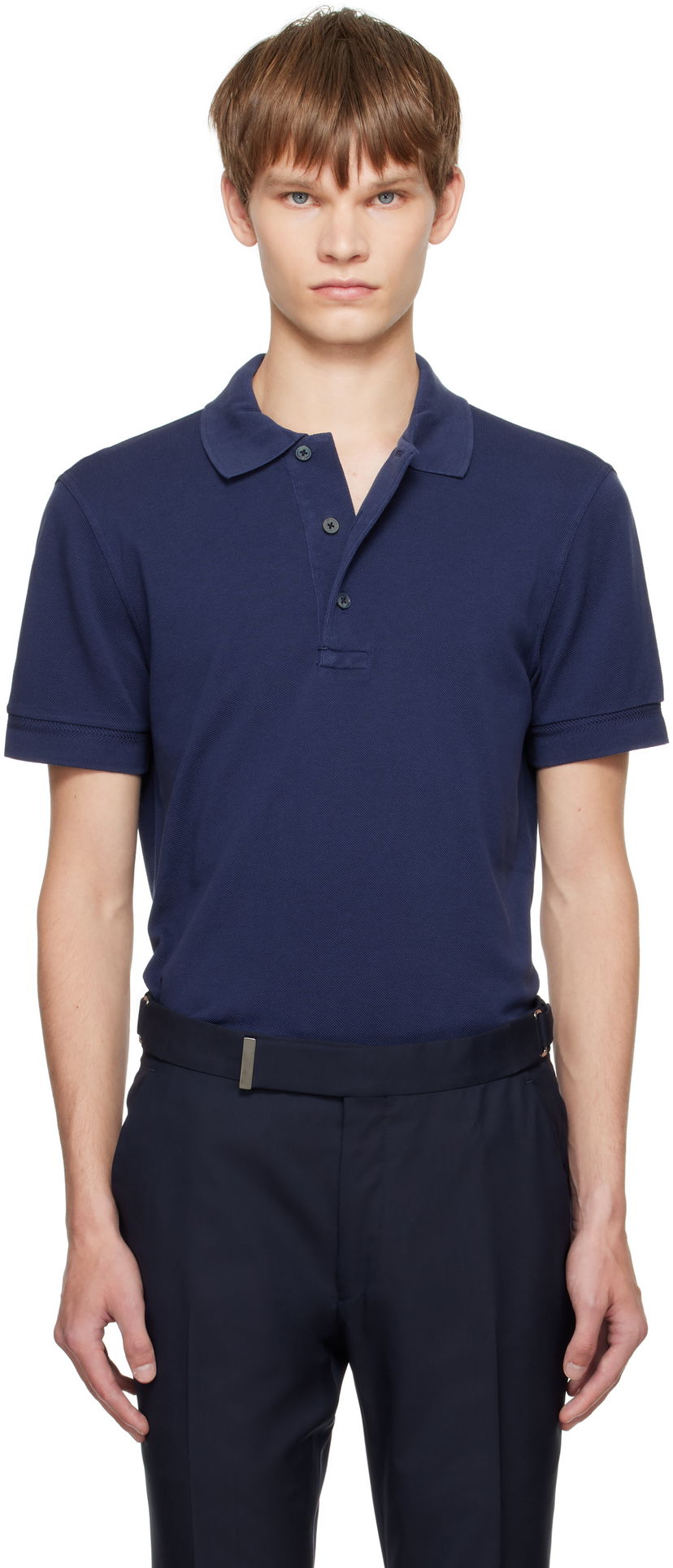Polotröja Tom Ford TOM FORD Piquet Polo Mörkblå | JPS011-JMT013