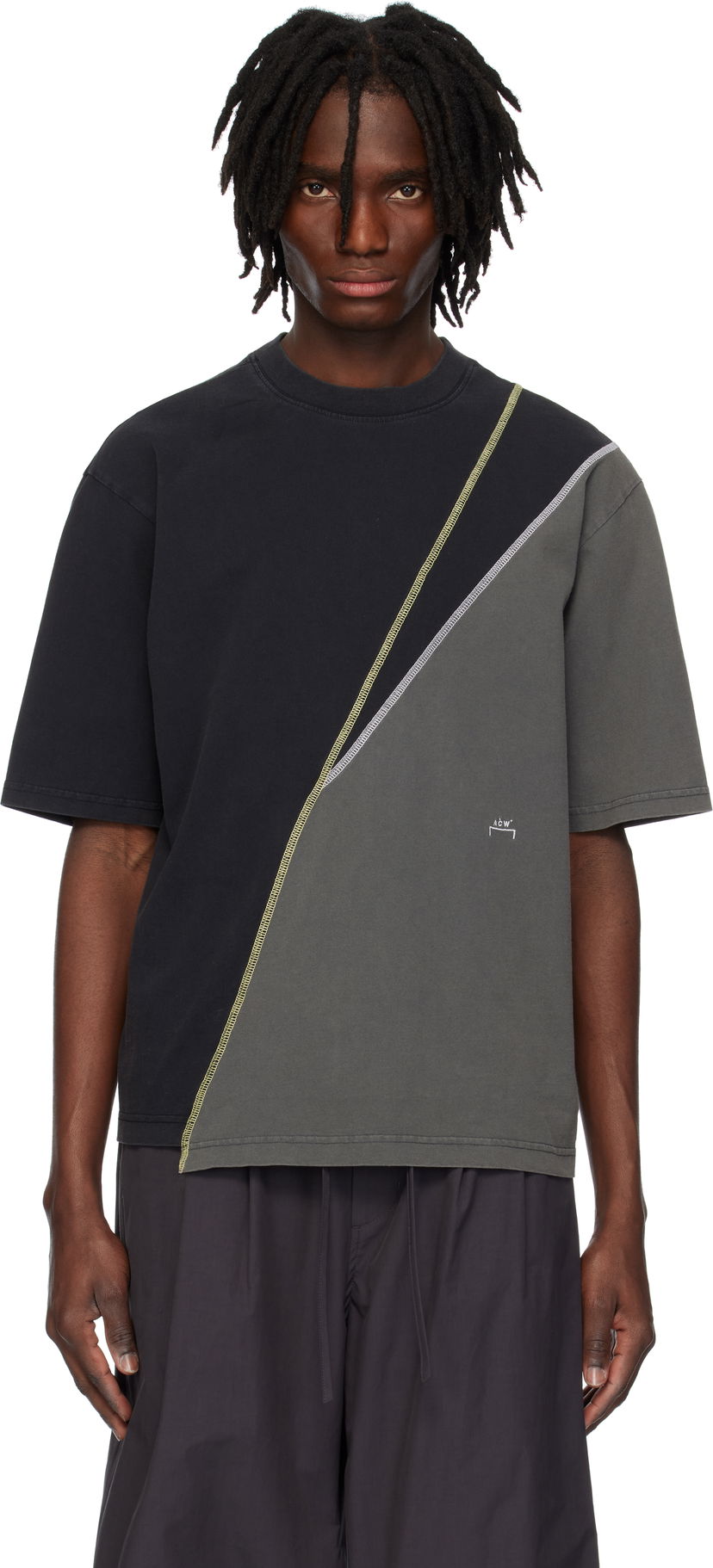 T-shirt A-COLD-WALL* A-COLD-WALL* Spliced T-Shirt Svart | ACWMTS211