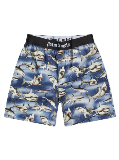 Badkläder Palm Angels Shark Swim Short Blå | PMCB044S23FAB0034510