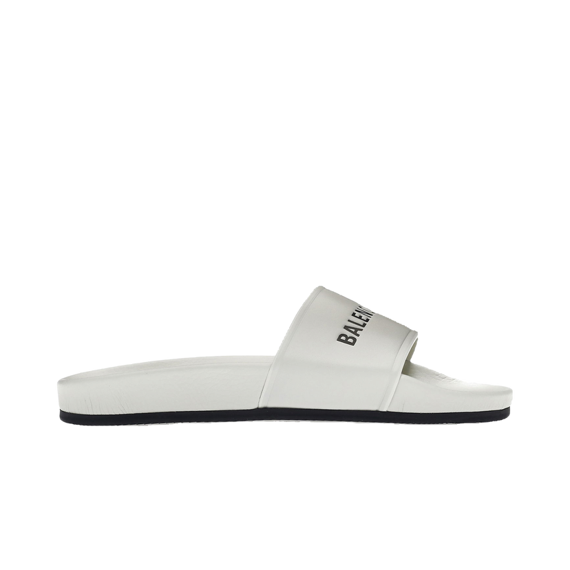 Sneakers och skor Balenciaga Pool Slide White Black W Vit | 517226 WAL00 9061