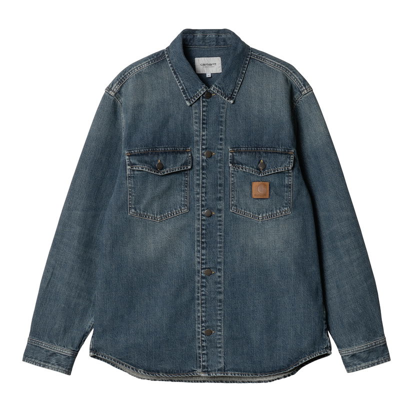 Skjorta Carhartt WIP Blue Denim Shirt Jacket Blå | I034735_9