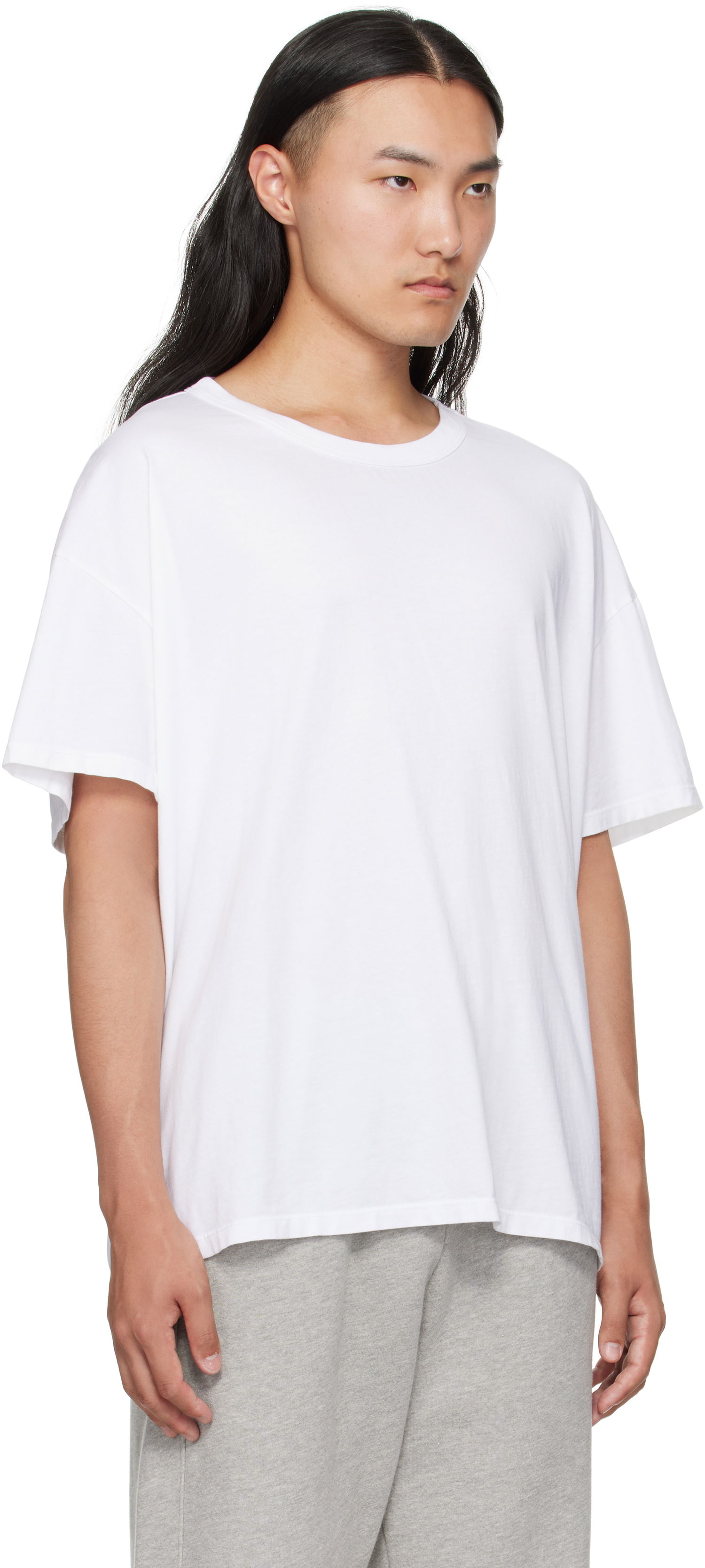 T-shirt LES TIEN Les Tien Oversized T-Shirt Vit | CJ-2092, 1