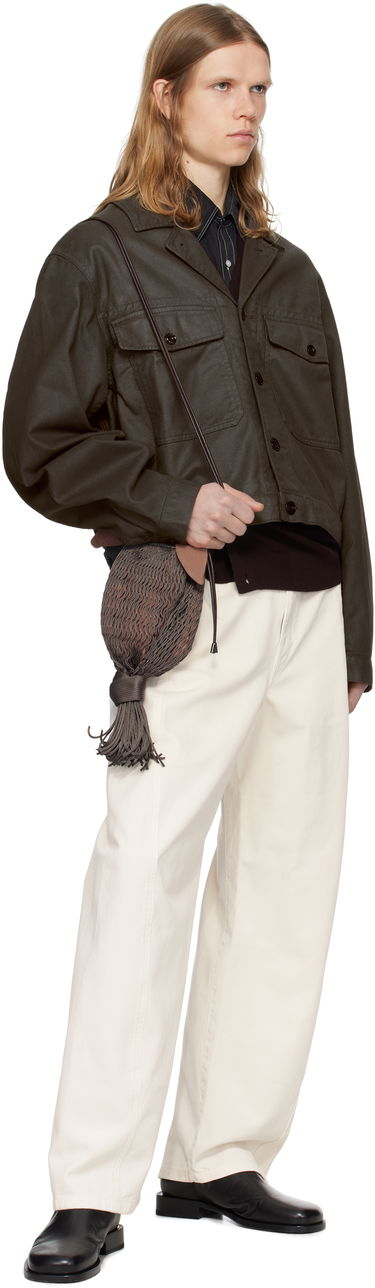 Byxor LEMAIRE Lemaire Twisted Belted Trousers Vit | PA326 LD1034, 3