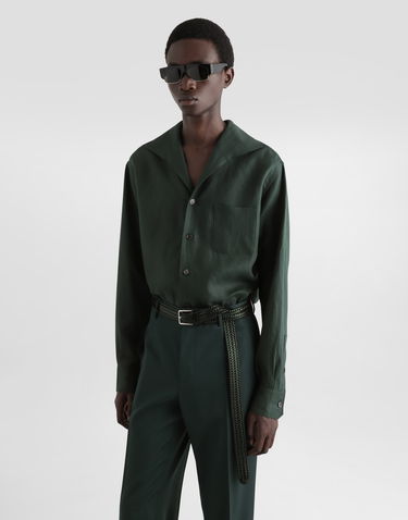 Skjorta Dolce & Gabbana Dolce & Gabbana Long-Sleeved Linen Shirt Grön | G5MW6TFU4JBV8813, 3