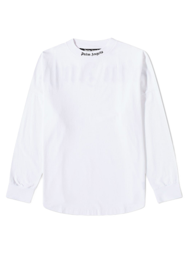 T-shirt Palm Angels Logo Mock Neck Tee Vit | PMAB001C99JER0040110