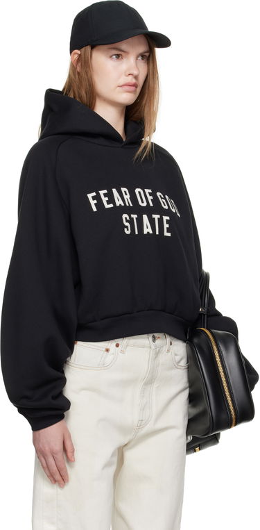 Sweatshirt Fear of God Fear of God ESSENTIALS Fleece Raglan Hoodie Svart | 192SP257820FW, 1