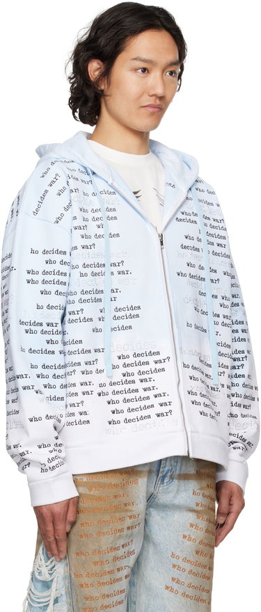 Sweatshirt Who Decides War Who Decides War WDW Scripture Zip-Up Hoodie Blå | 1110570008SS25, 1