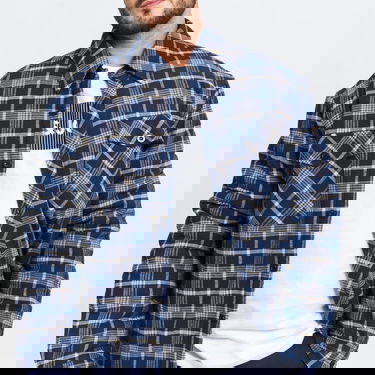Jacka Urban Classics Plaid Quilted Shirt Jacket Blå | TB3829 blue, 2