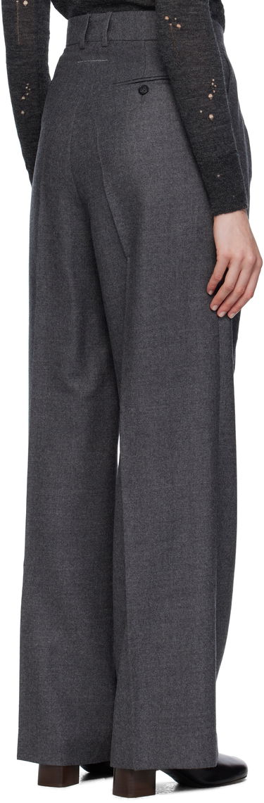 Byxor Maison Margiela MM6 Maison Margiela Tailored Wool Trousers Grå | S52KA0540 M35466, 2