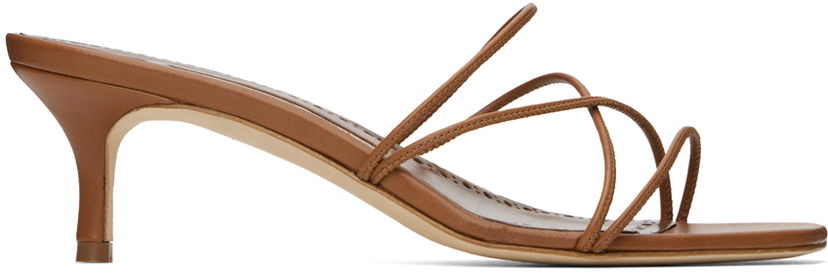 Tillbehör Manolo Blahnik Manolo Blahnik Ninfemu Kitten Heel Mules Brun | 224-1738