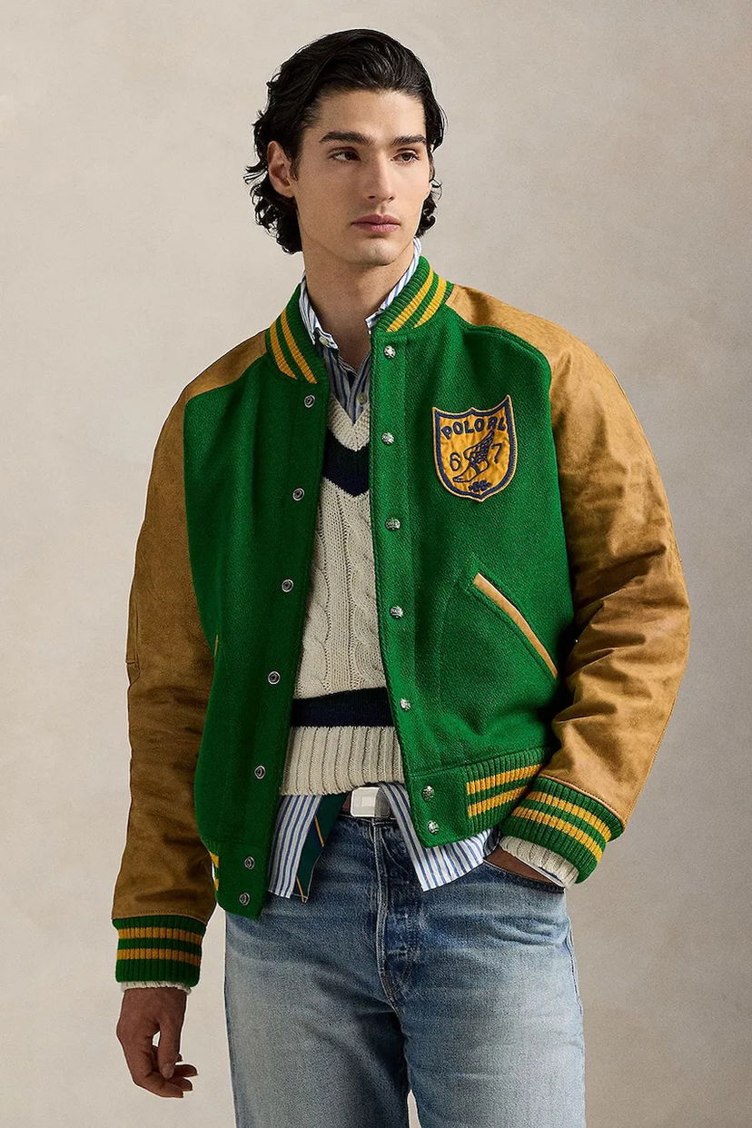 Jacka Polo by Ralph Lauren Polo Ralph Lauren Letterman Jacket Grön | 710970577