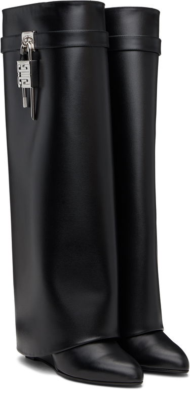 Kläder Givenchy Givenchy Shark Lock Tall Boots Svart | BE702XE1NG001, 3