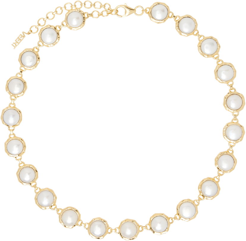 Halsband VEERT VEERT 'The Pearl Circle' Gold-Tone & Faux Pearl Necklace Metallisk | JLG0022YG