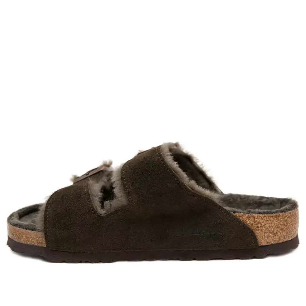 Sneakers och skor Birkenstock Birkenstock Arizona Shearling Suede Narrow Fit Sandals Brun | 1020528, 0