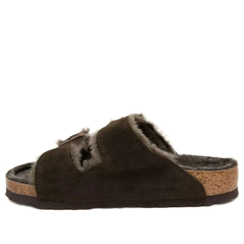 Sneakers och skor Birkenstock Birkenstock Arizona Shearling Suede Narrow Fit Sandals Brun | 1020528