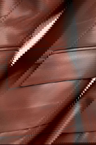 Jacka Nanushka Nanushka Kiyo Faux Leather Blazer and Shorts Set Brun | NW25SSOW22075, 5