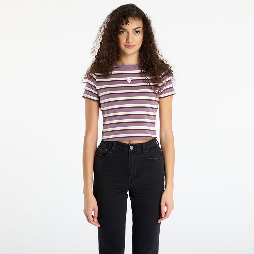 Crop top GUESS Originals Core Stripe Baby Multi Cropped Striped T-Shirt Flerfärgad | W5GI57J1314-S40P