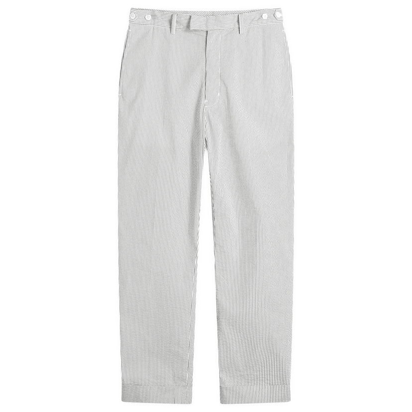 Byxor BEAMS Beams Plus Seersucker Ivy Trousers, Size Large Vit | 3823-0149-139-75