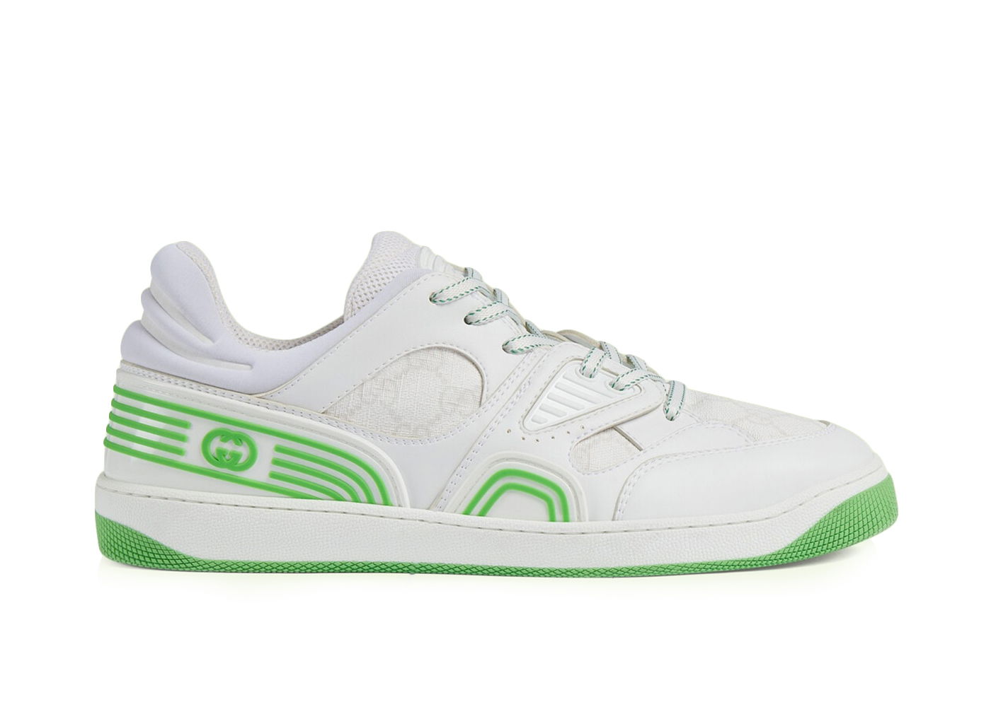 Sneakers och skor Gucci Basket Low 'White Demetra Green' Vit | 698785 2SHG0 9089, 0